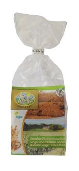   Biscoitos de Espelta, Gengibre e Noz, 175g