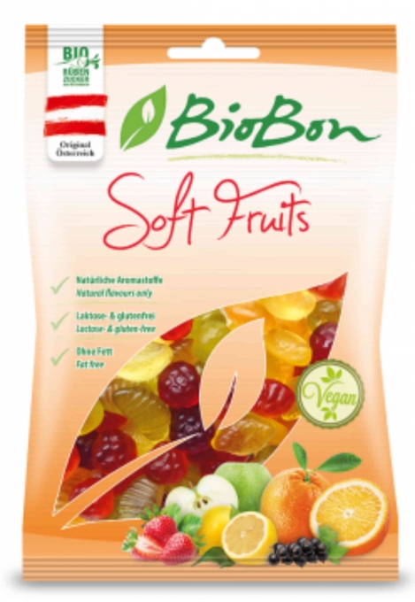   Gomas macias biolgicas com sabor a frutas (Sem Gelatina) - 100g